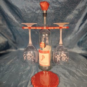 4 piece sets. Wine stopper, Butler Holds Glasses, 2 Coasters