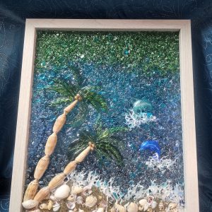 Glass Picture Frame Resin Art